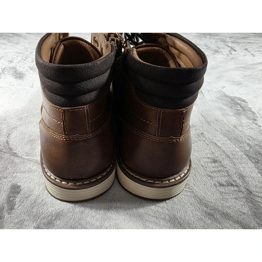STEVE MADDEN P-Jelen Men's SIZE 8‎ Chukka Boot Brown / Cognac Ankle Zipper NIB